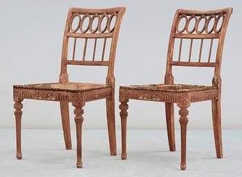 STOLAR, ett par, gustavianska, Lindome, omkring 1800.