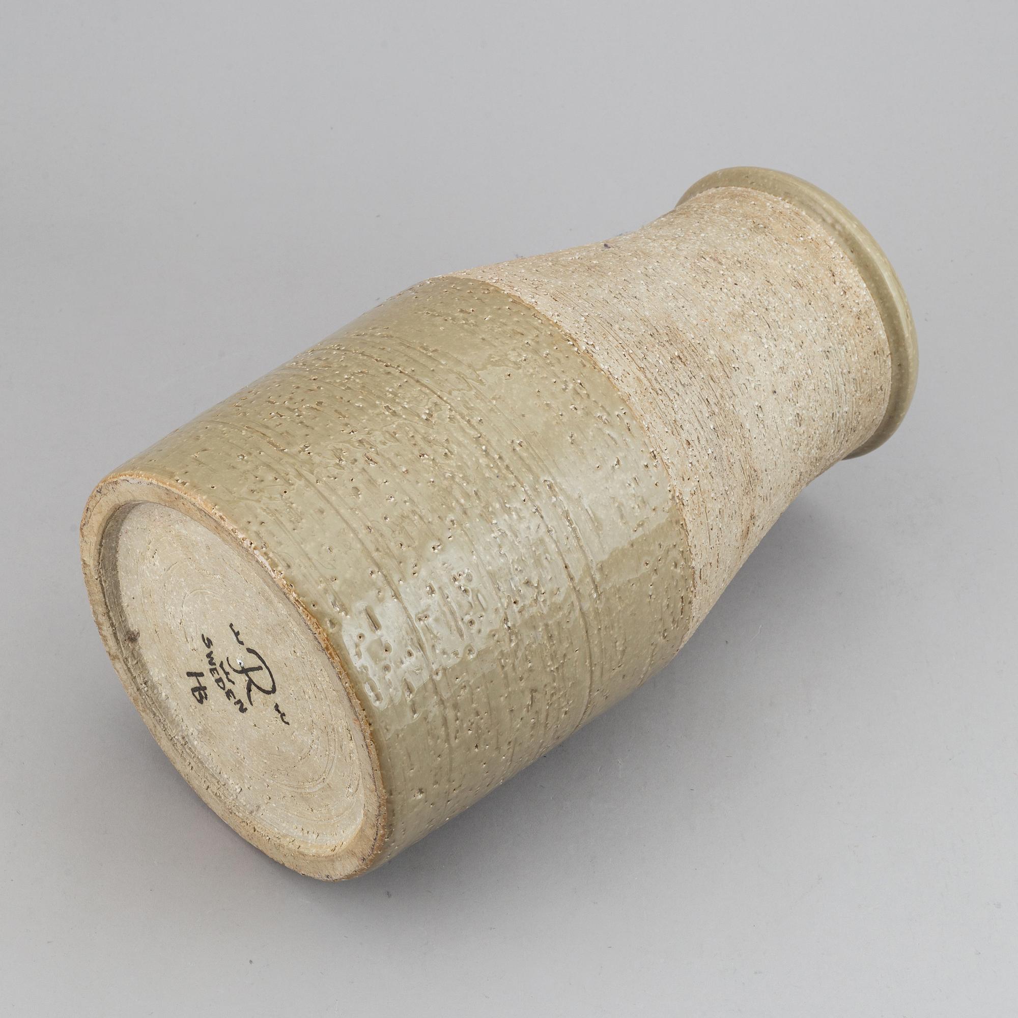 HERTHA BENGTSON, golvvas, stengods, Rörstrand, Sverige, omkring 1900-talets mitt, signerad HB.