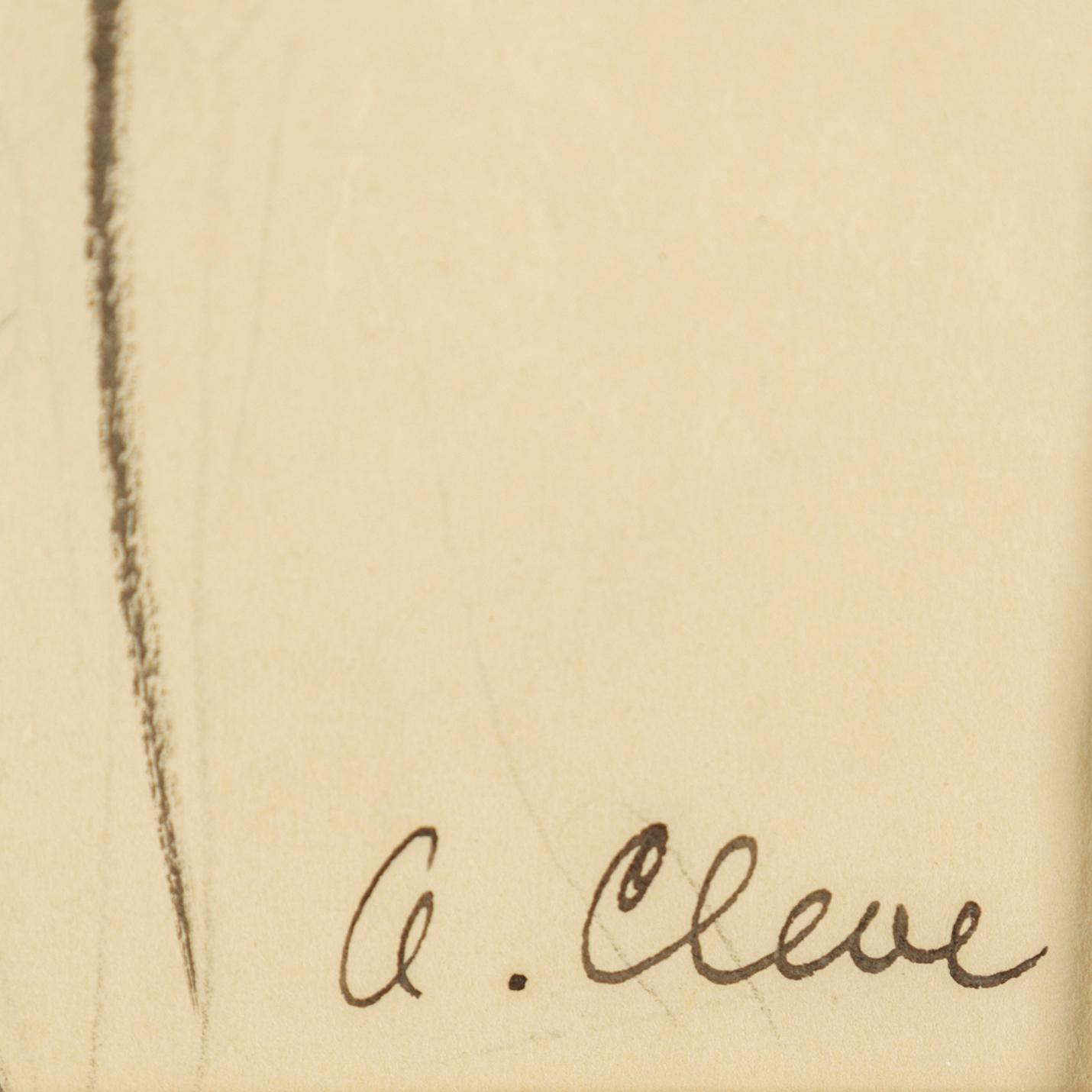 AGNES CLEVE, ink on paper. Signed.