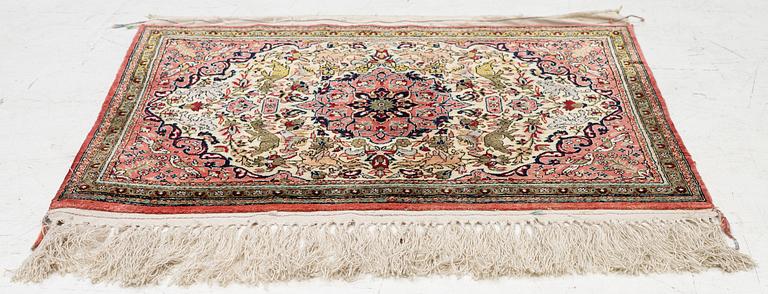 Matta, Ghom, silke, ca 60 x 80 cm..