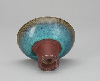 A Wilhelm Kåge 'Farsta' stoneware footed bowl, Gustavsberg studio.