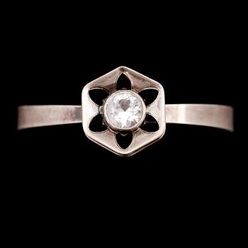ARMBAND, silver och bergskristall, Alton, 1976.