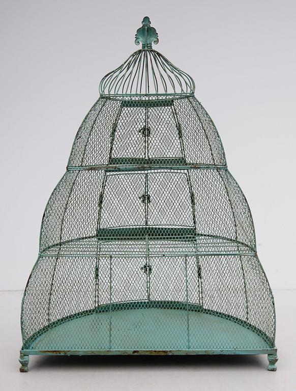 FÅGELBUR, metall, 1900-/2000-tal.