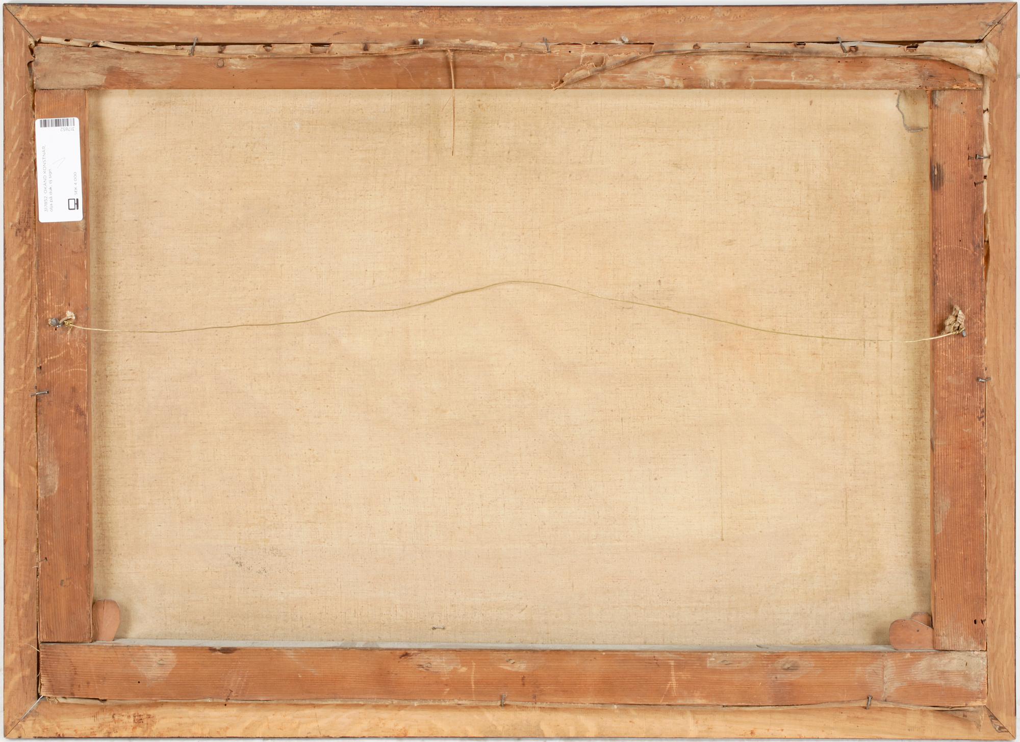 OKÄND KONSTNÄR, olja på duk, ej sign, 1900-talets första hälft.
