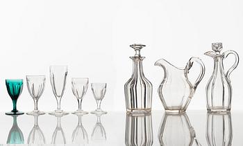 A Baccarat glass service, 147 pieces. France, early 20th Century.