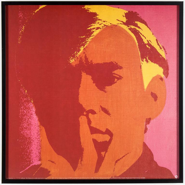 AFFISCHER, 3 st, efter Andy Warhol, "Clockwork Panda Drummer", "Birth of Venus" "Self-portrait".