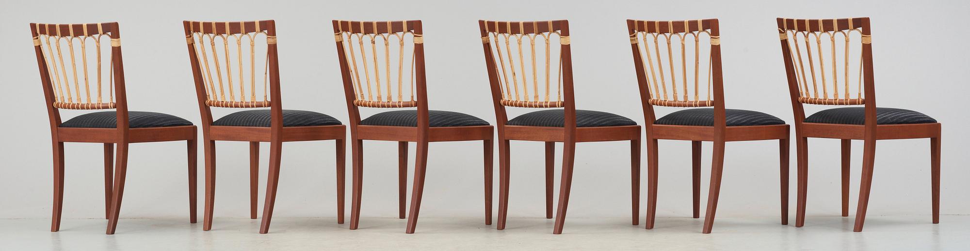 JOSEF FRANK, stolar 6 st, Firma Svenskt Tenn.