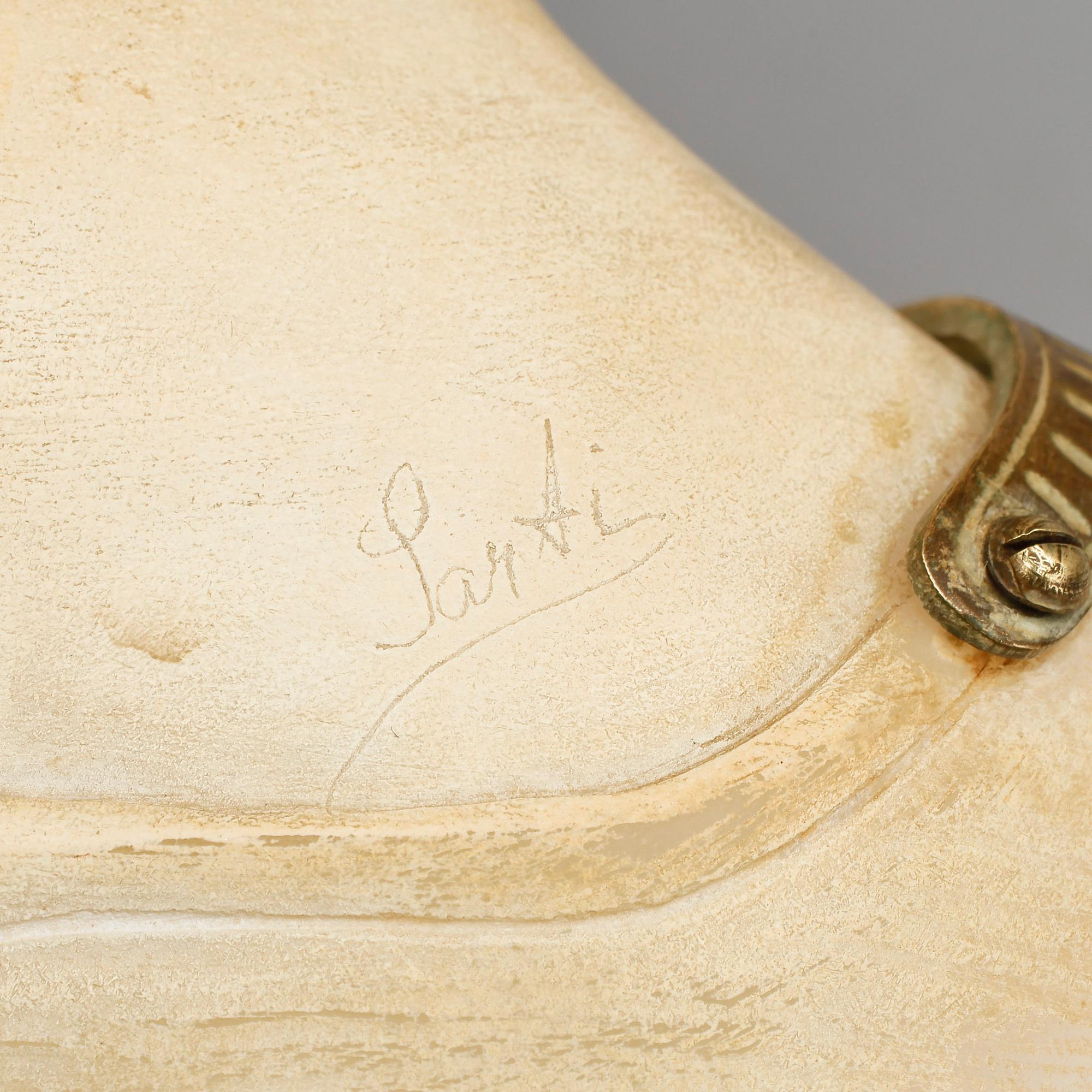 OKÄND KONSTNÄR, alabaster, signerad Santi, troligen 1900-tal.