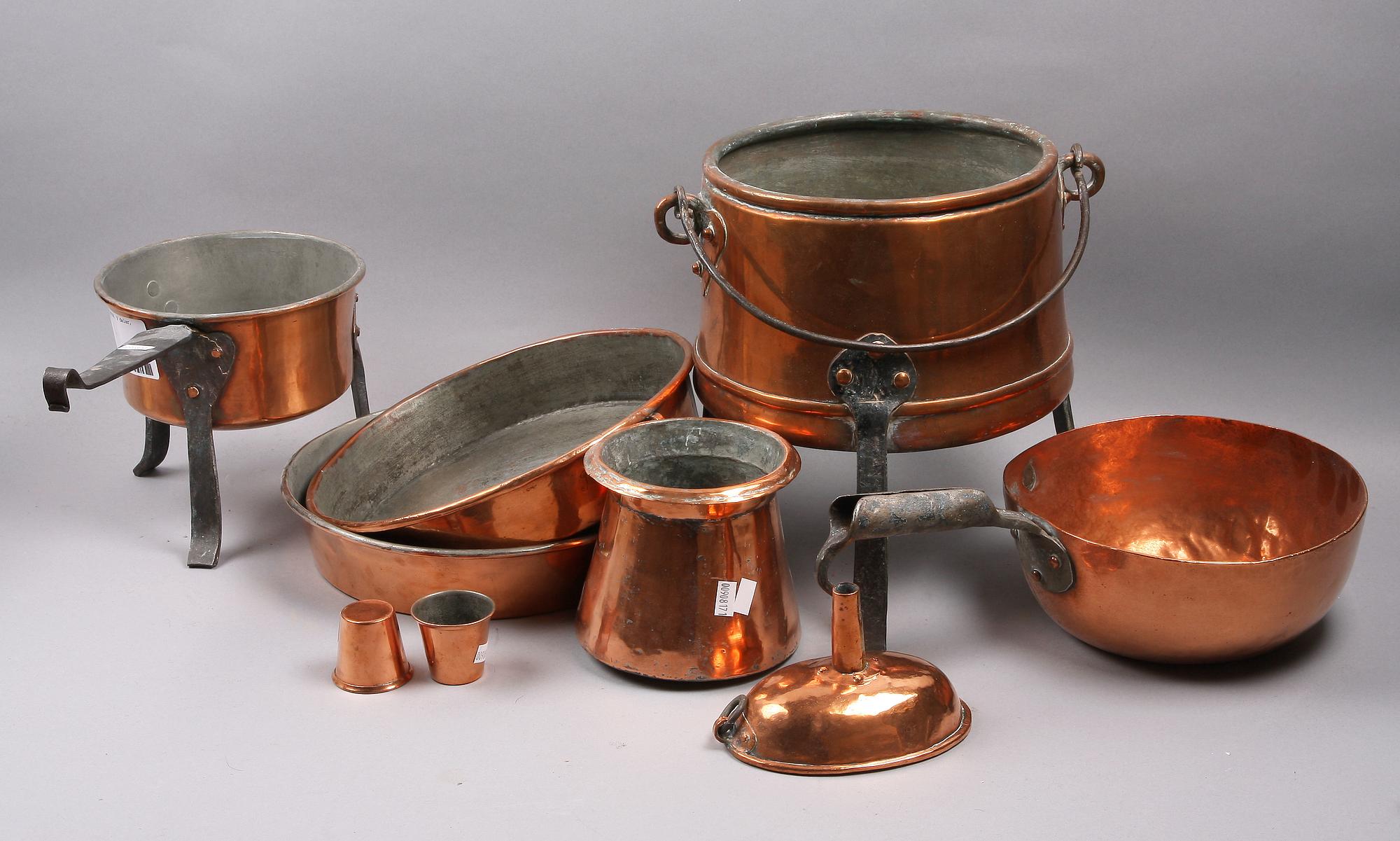 PARTI KOPPAR, 9 delar, 1800-1900-tal.