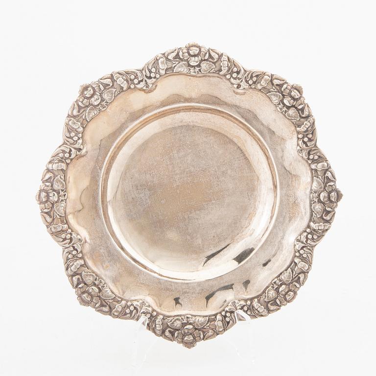 A Swedish 19th century silver plate mark of Adolf Zethelius Stockholm 1839 weight 208 grams.