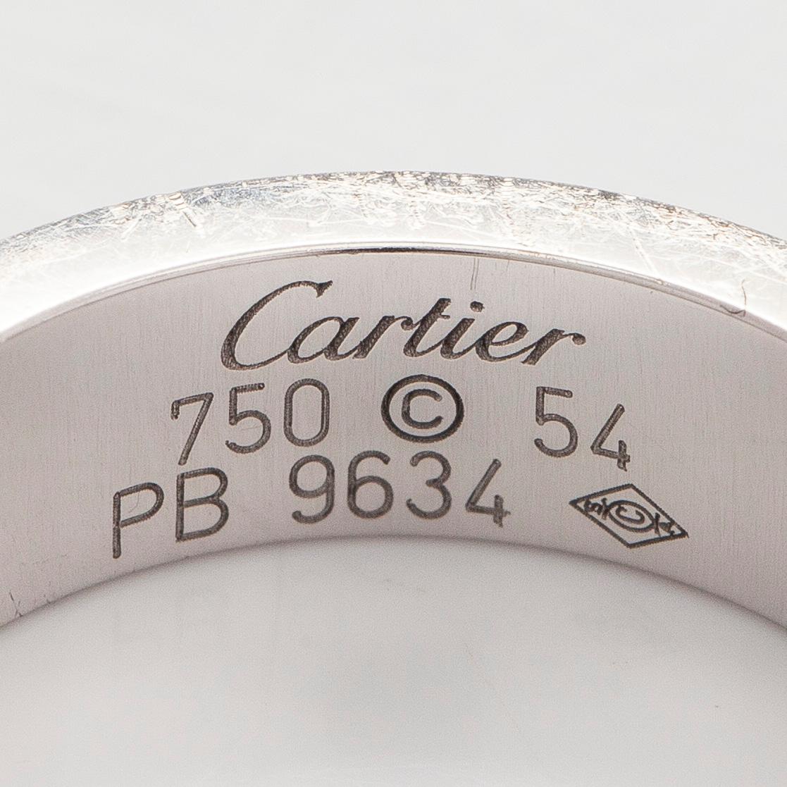 Cartier, sormus, "Love", 18K valkokultaa, briljanttihiottuja timantteja.