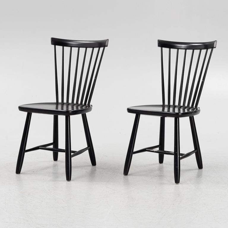 Carl Malmsten, six panted 'Lilla Åland' chairs from Stolab, dated 2009.