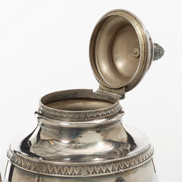 Kaffekanna, silver, KG Markströms Guldsmeds AB, Uppsala, 1931.