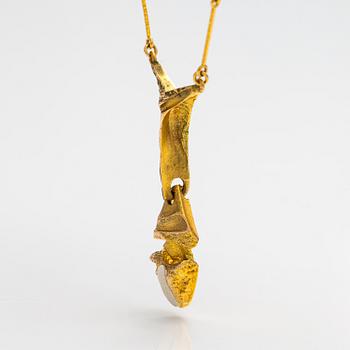 Björn Weckström, Halsband "Kaira", 14K guld, platina. Lapponia 1977.