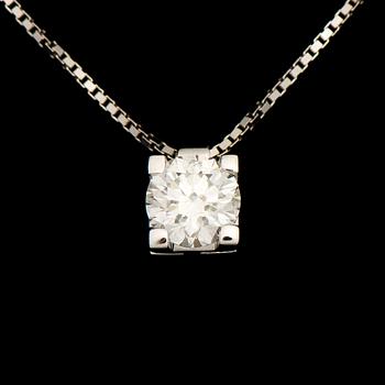 A PENDANT, brilliant cut diamond, 18K white gold.