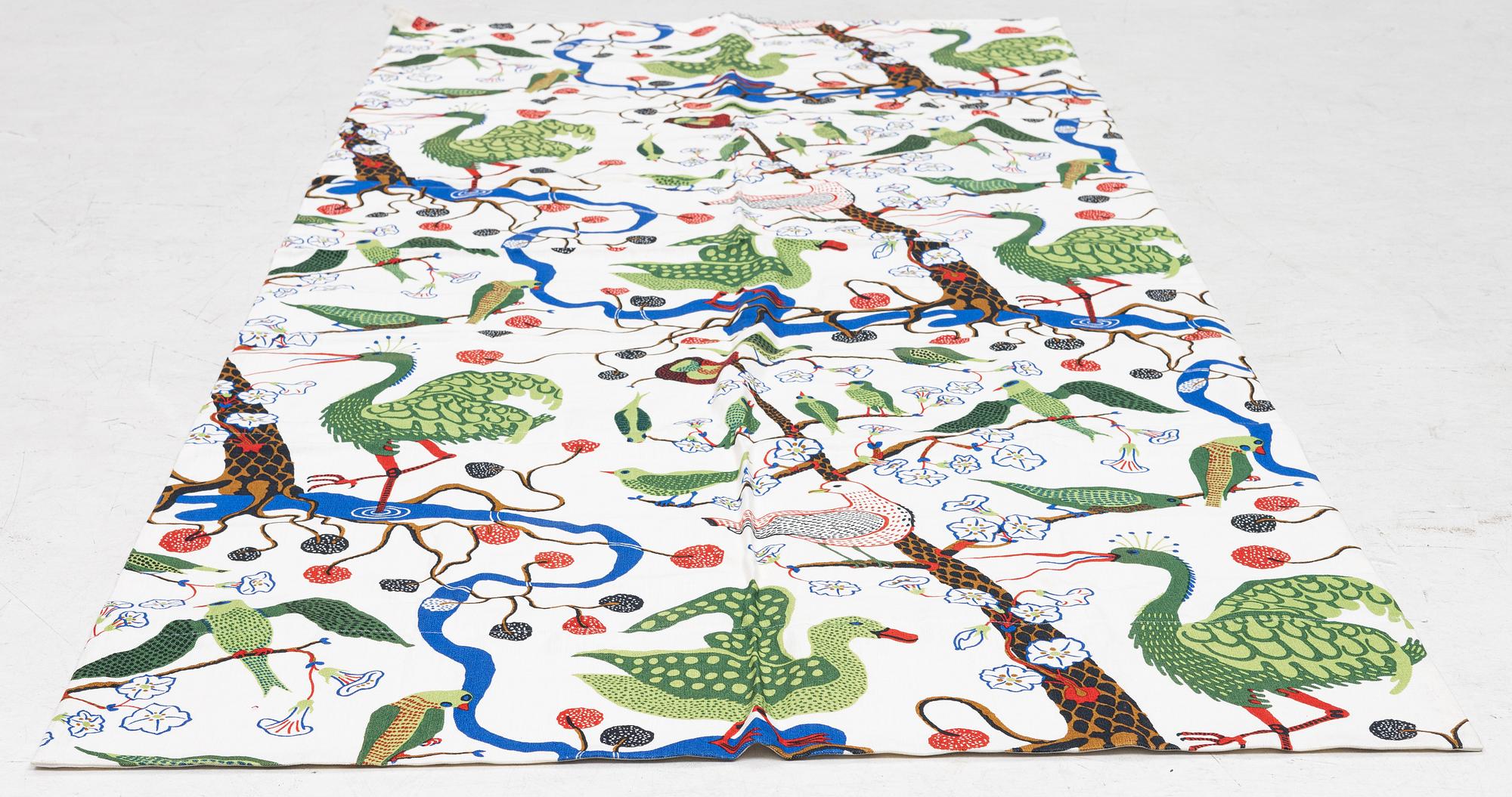 Josef Frank, jalusigardin, "Gröna fåglar", Firma Svenskt Tenn.