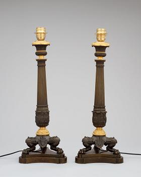 A pair of Louis Philippe 19th Century table lamp.