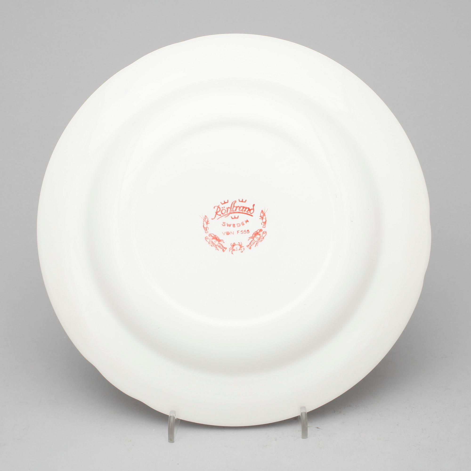 KRÄFTSERVIS, 17 delar, flintgods, design Alf Wallander, Rörstrand, 1900-talets andra hälft.