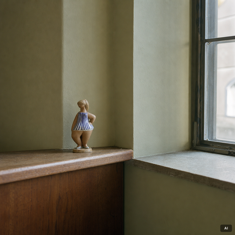 Lisa Larson, figurin, "Dora" ur ABC-flickorna, Gustavsberg.
