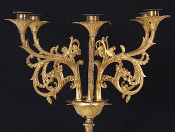 VÄGGAPPLIQUE, gulmetall, Frankrike, 1800-talets andra hälft.
