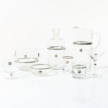 Sigvard Bernadotte, mat- och kaffeservis, 185 delar, "Millennium-line Marianne", Christineholm, Fyrklövern.