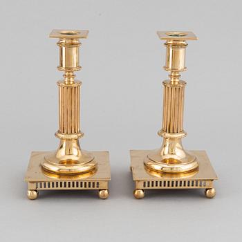 A pair of Gustavian-style candlesticks from Gusums Bruk.