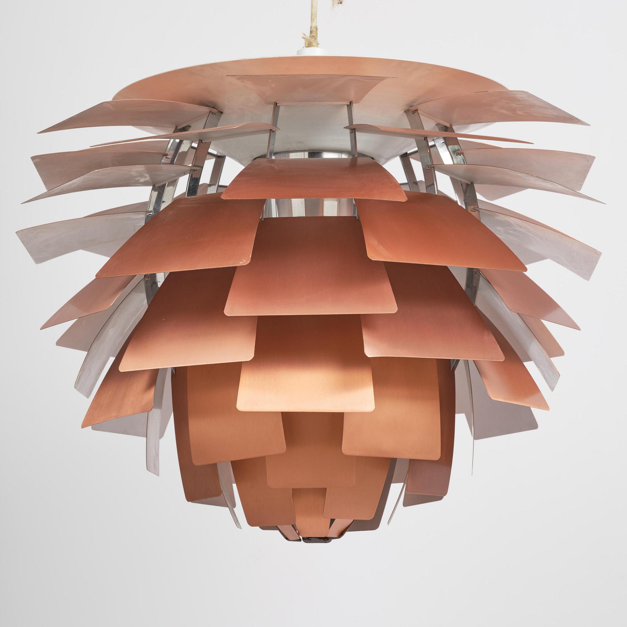 Poul Henningsen, an "Artichoke" ceiling lamp, Louis Poulsen, Denmark, 1960s-70s.
