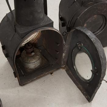 TÅGLYKTOR, 3 snarlika, plåt.