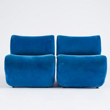 Jan Ekselius, a pair of "Etcetera" lounge chairs, J.O. Carlssons Möbel AB, Vetlanda, 1960-70s.
