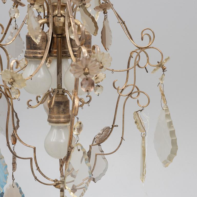 A Rococo style chandelier, first half of the 20th Century.