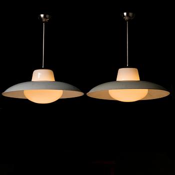 GUNILLA JUNG, Two 1930's '1059' pendant lights for Stockmann Orno.