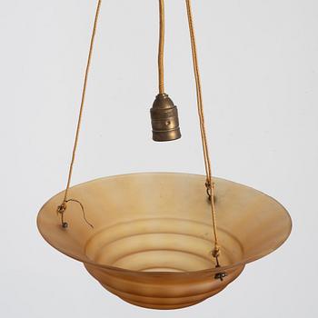 Edward Hald, a ceiling lamp model "HD 625", Orrefors & Nordiska Kompaniet, 1930s.