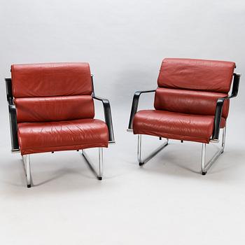 YRJÖ KUKKAPURO, A pair of late 1970s open armchairs, "Remmi" Avarte.