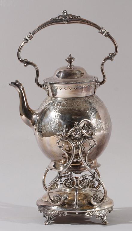 SAMOVAR, nysilver. Rokokostil.