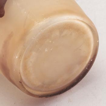 A VAL SAINT LAMBERT GLASS VASE.
