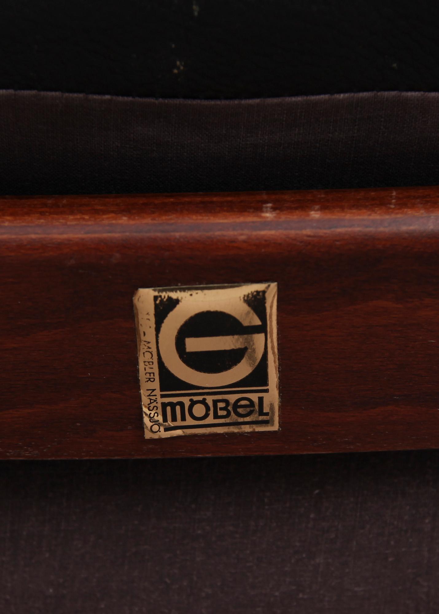 FÅTÖLJER, 1 par, 1900-talets andra hälft.