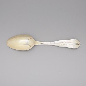 219. A Swedish early 19th century silver-gilt spoon, mark of Pehr Zethelius, Stockholm 1804.