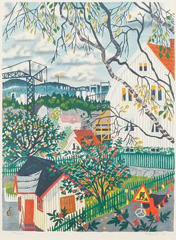 MONA HUSS WALLIN, litografi, signerad, numrerad 391/450 och daterad -78.