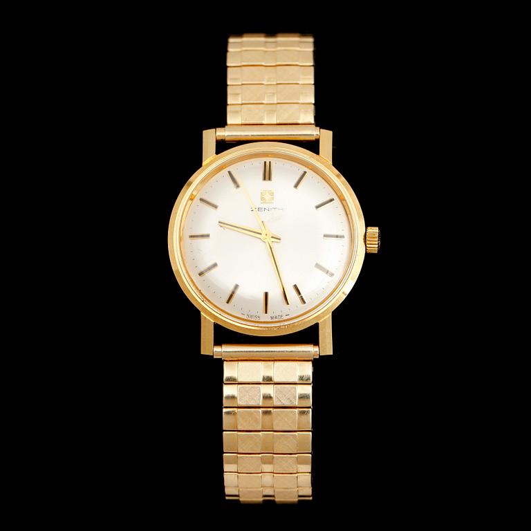 HERRARMBANDSUR, 18 k, Zenith, 1970-tal.