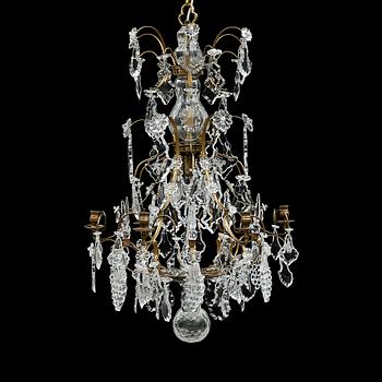 LJUSKRONA, barockstil, 1900-/2000-tal. Höjd 86 cm.