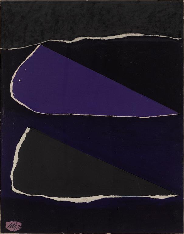 ADJA YUNKERS, collage, signed and dated -72.