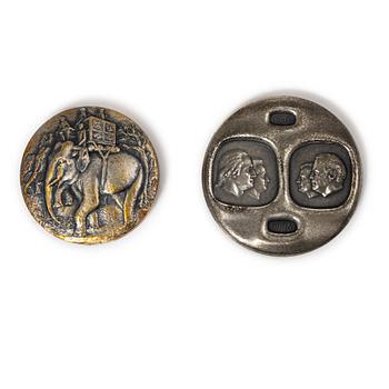 Medals 2 pcs, sterling silver, 1976.