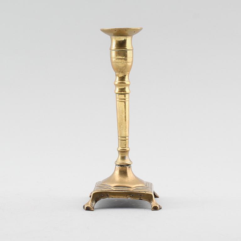 LJUSSTAKE, mässing, barock, 1600-tal.