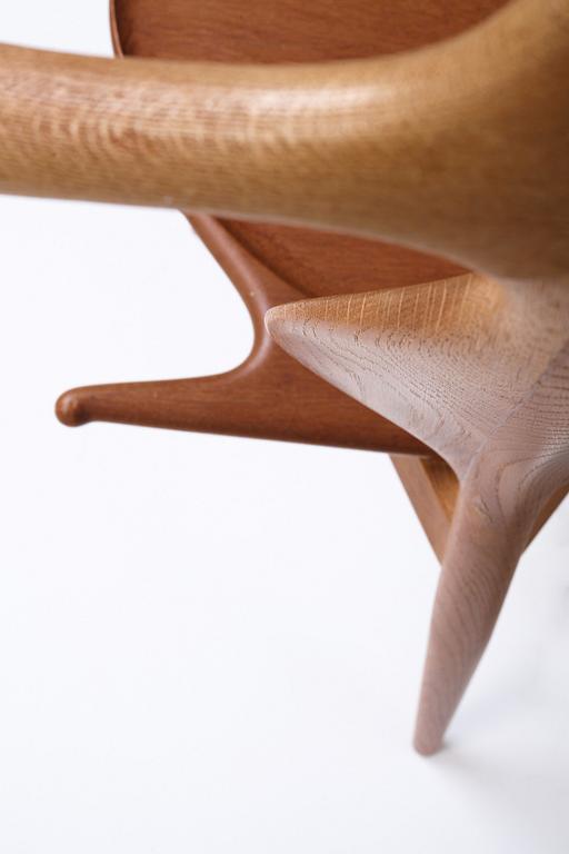 Hans J. Wegner, A Hans J. Wegner teak 'Valet/ Bachelor's Chair,  executed by cabinetmaker Johannes Hansen, Denmark ca 1959.