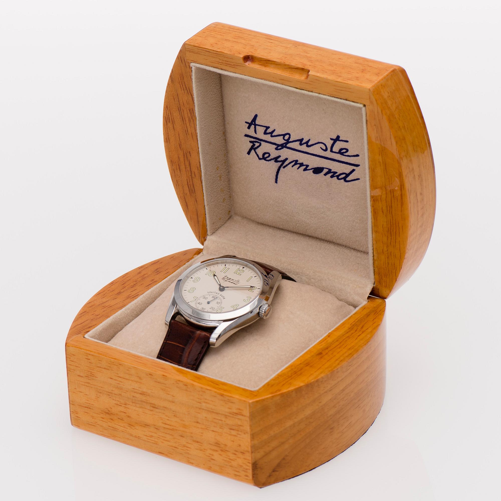 AUGUSTE REYMOND, Unitas 6498, wrist watch, 44 mm.