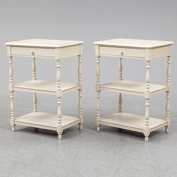 A pair of bedside late 20th century bedside tables.