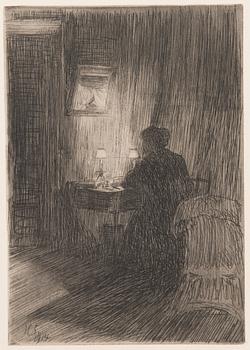 HUGO SIMBERG, etching, signed in the plate 1914.