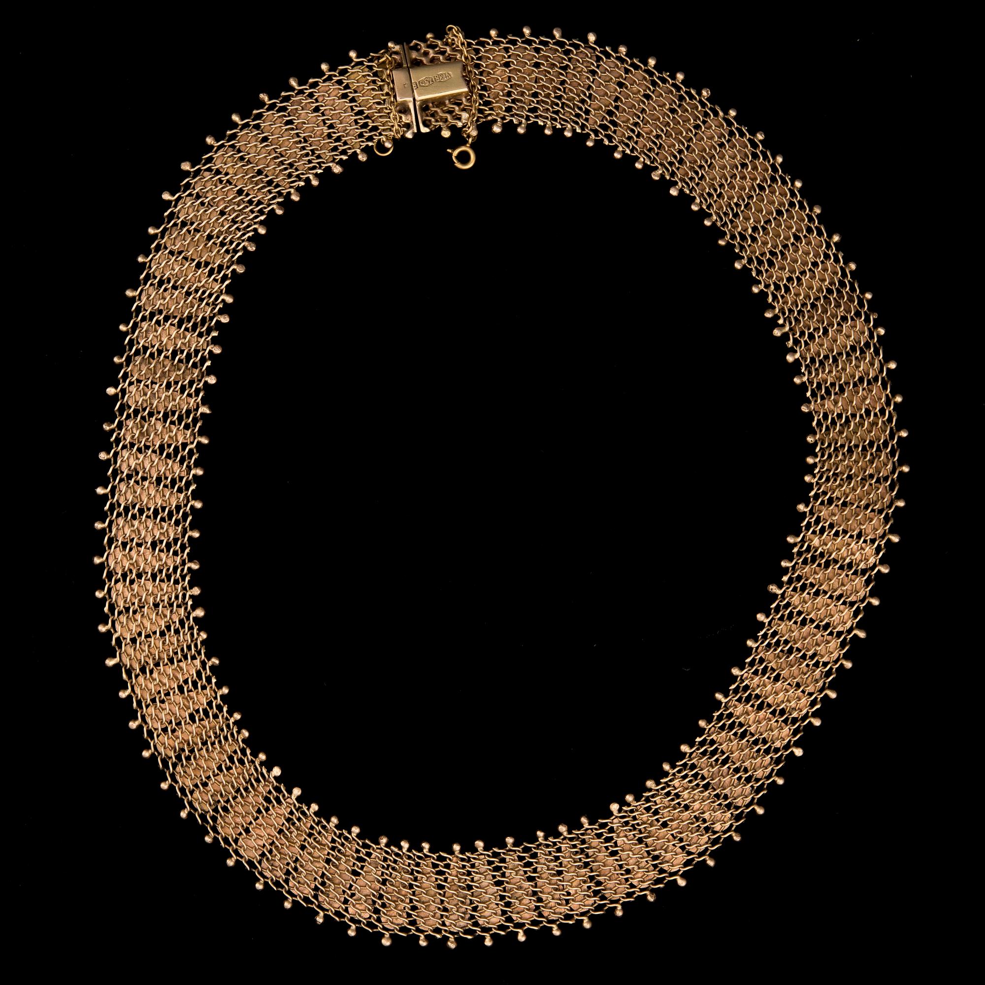 HALSSMYCKE, 18K guld. Italien 1960-70-tal. Vikt ca 51,4 g.