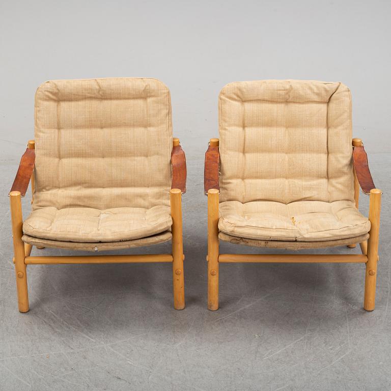 Bror Boije, a pair of 'Junker' armchairs for Dux, 1970's.