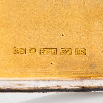 Two silver cigarette cases,  Turku 1917 and 1925.